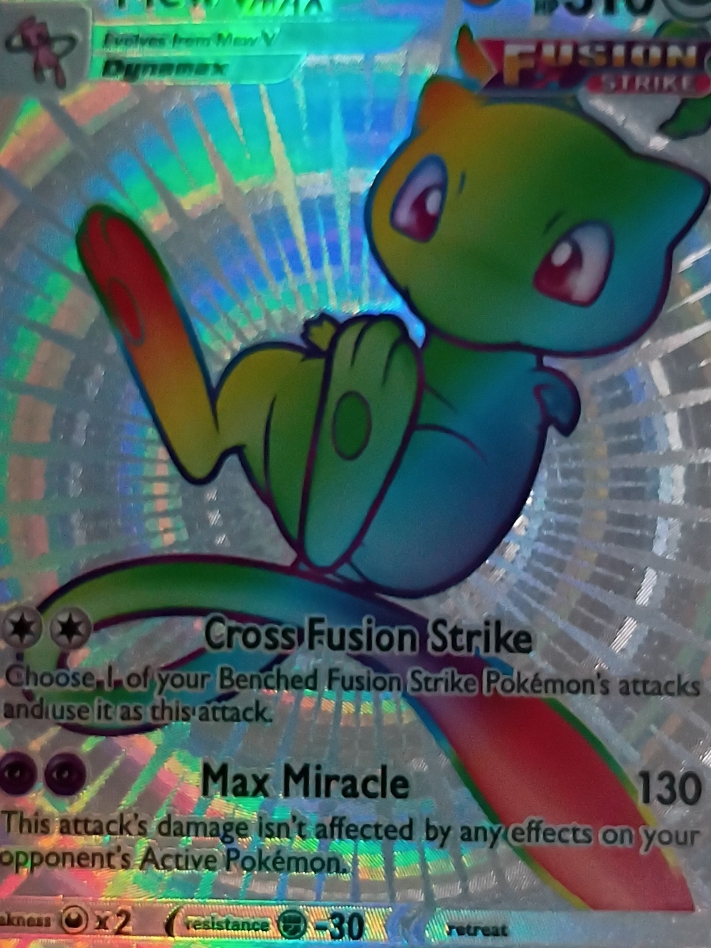 Mew Holographic Card - Rainbow Foil